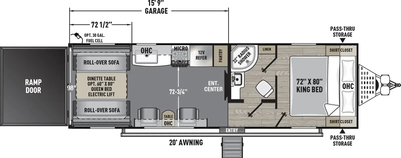 Adrenaline 27LT floorplan