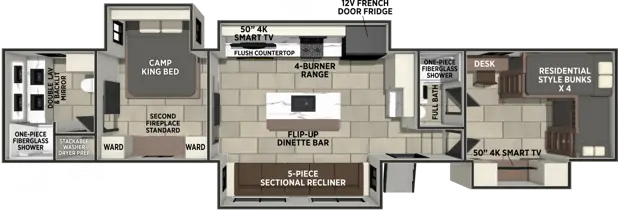 40BUNK Floorplan Image