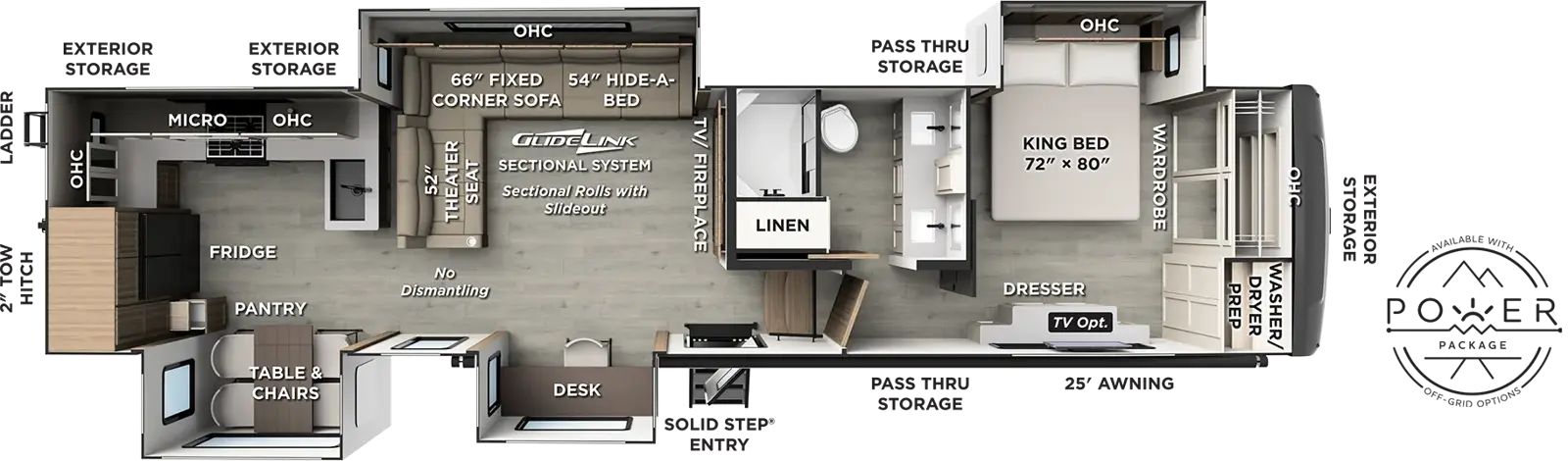 Flagstaff Classic Fifth Wheels 404CRK Floorplan