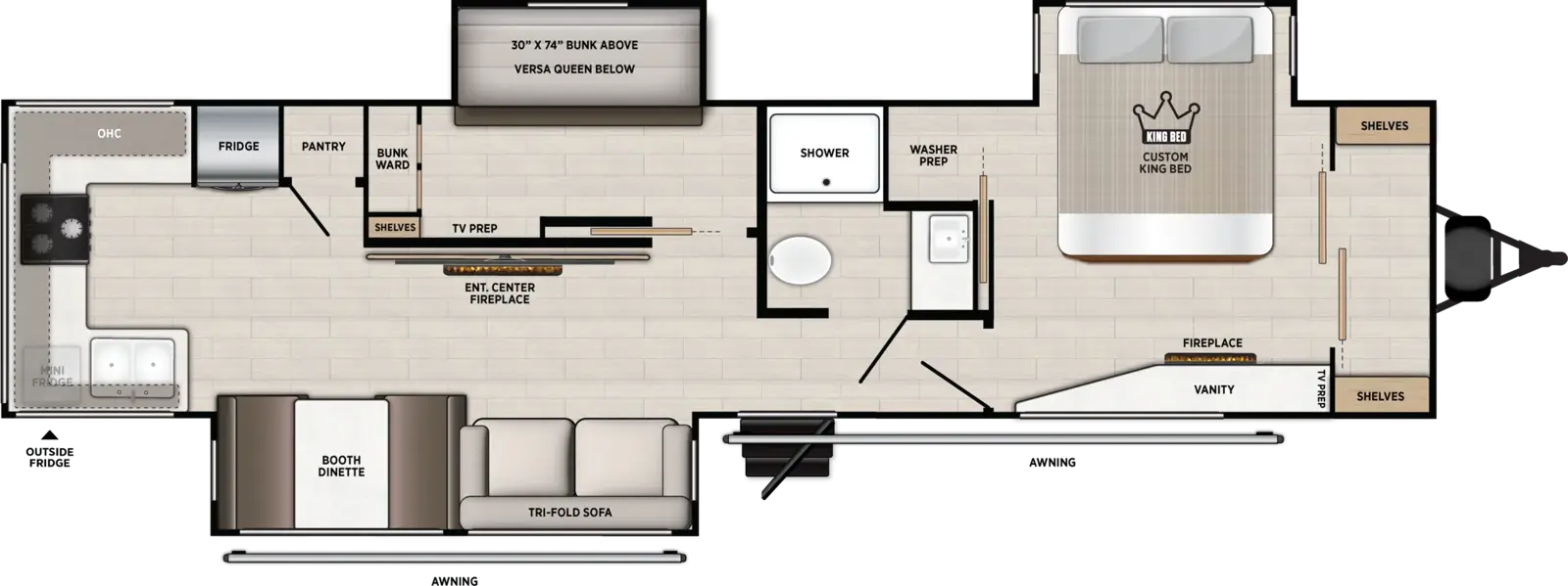 Vibe 3400SB Floorplan