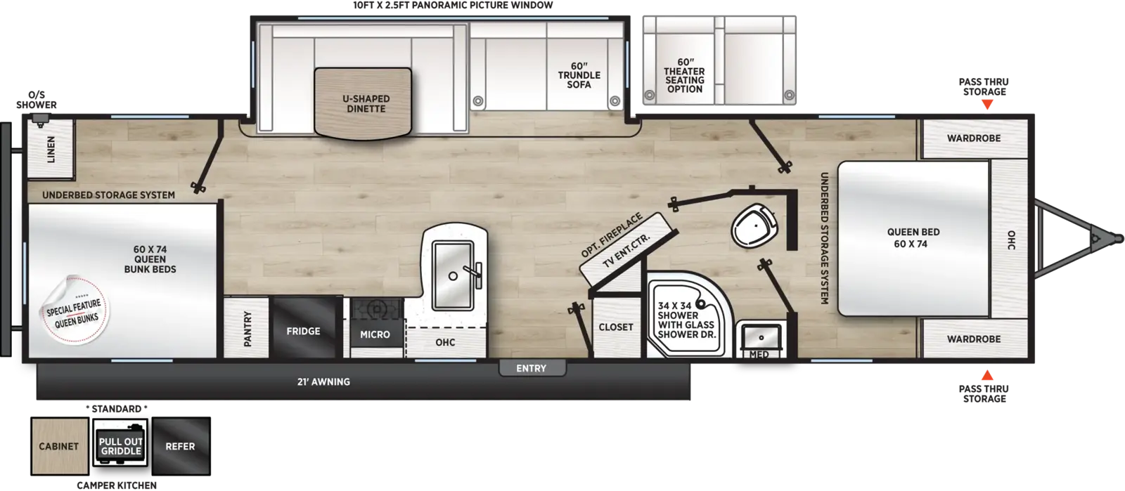 Aurora 29TQS Floorplan