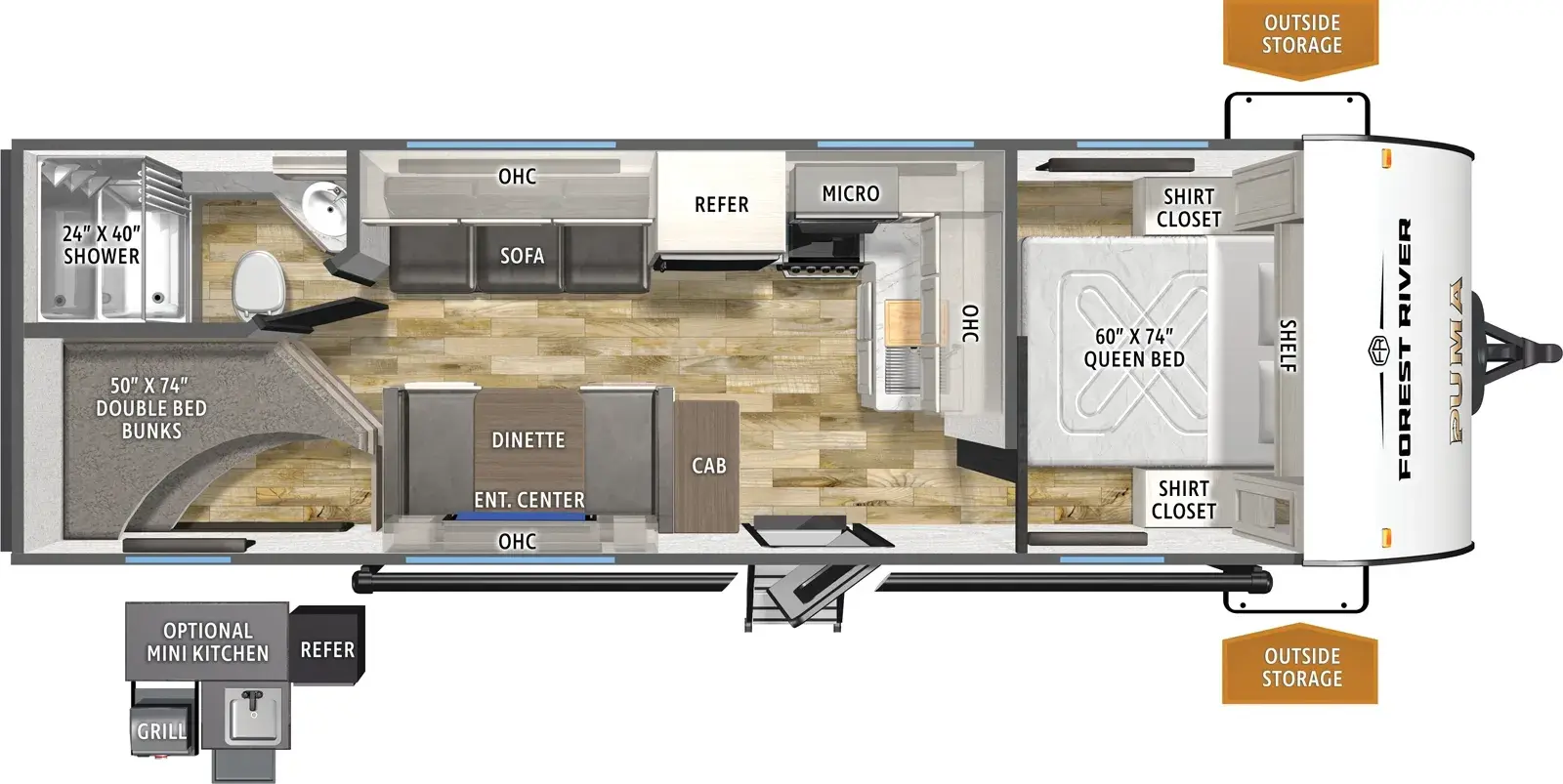 Puma Camping Edition 23BHCE - DSO Floorplan