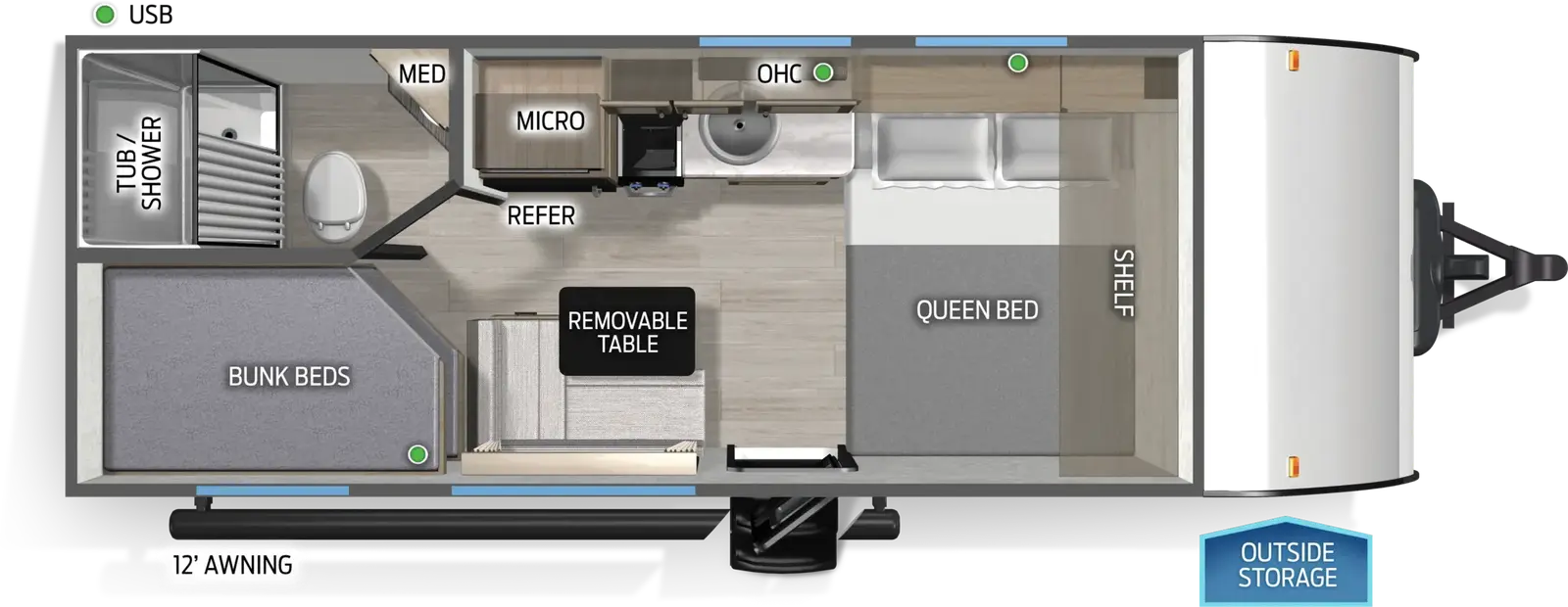 Cascade 171BHXC Floorplan