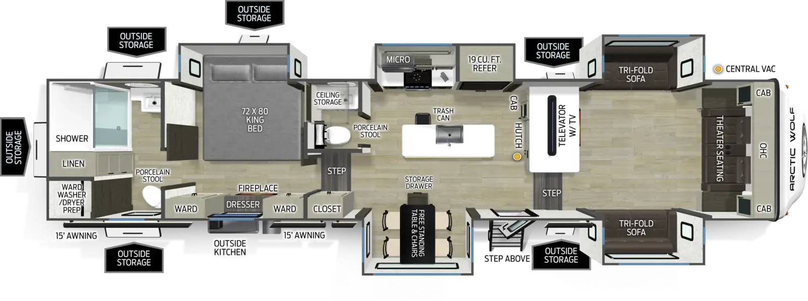Arctic Wolf 3950SUITE Floorplan
