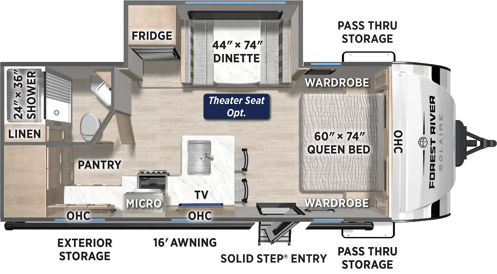 Solaire 232UD Floorplan