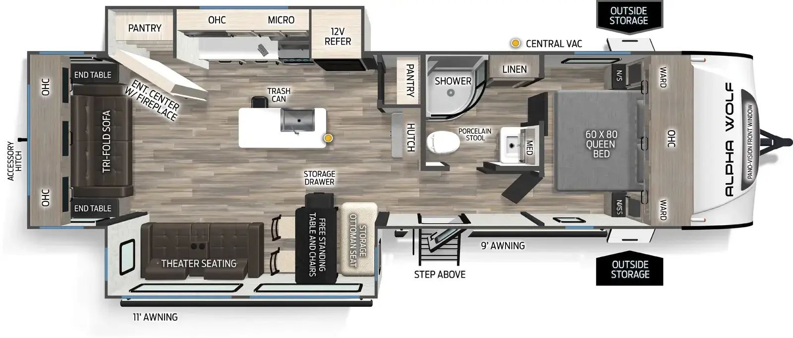 Alpha Wolf 26RL - DSO Floorplan