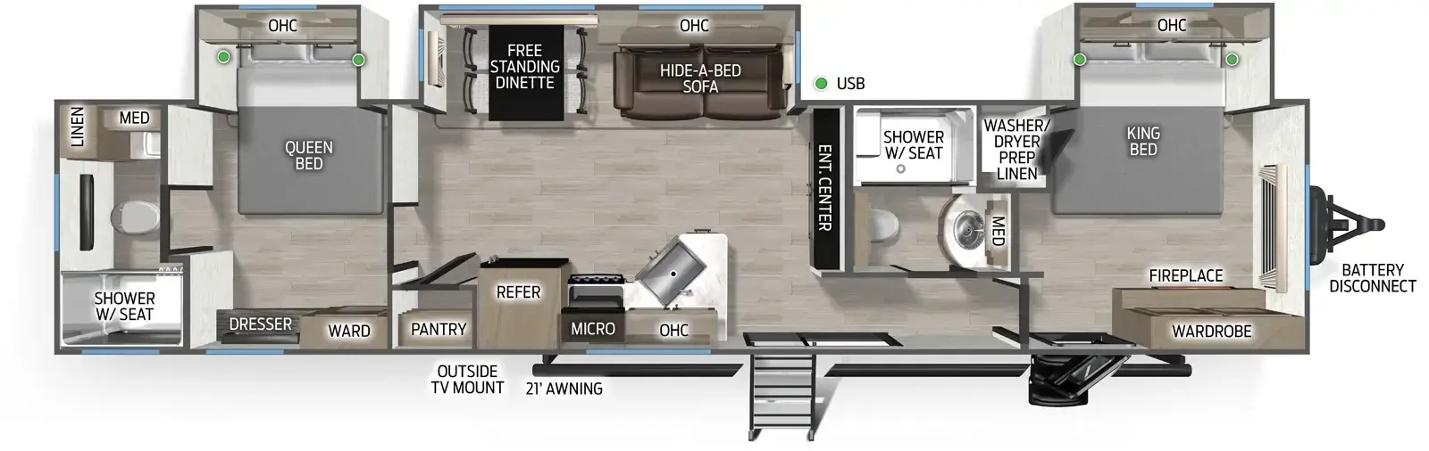 Cherokee Black Label 39HBABL Floorplan