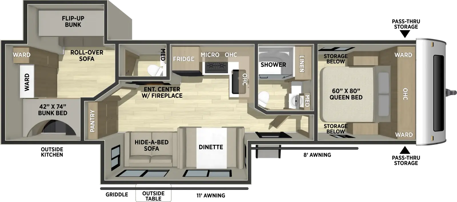 Freedom Express Ultra Lite 326BHDS floorplan