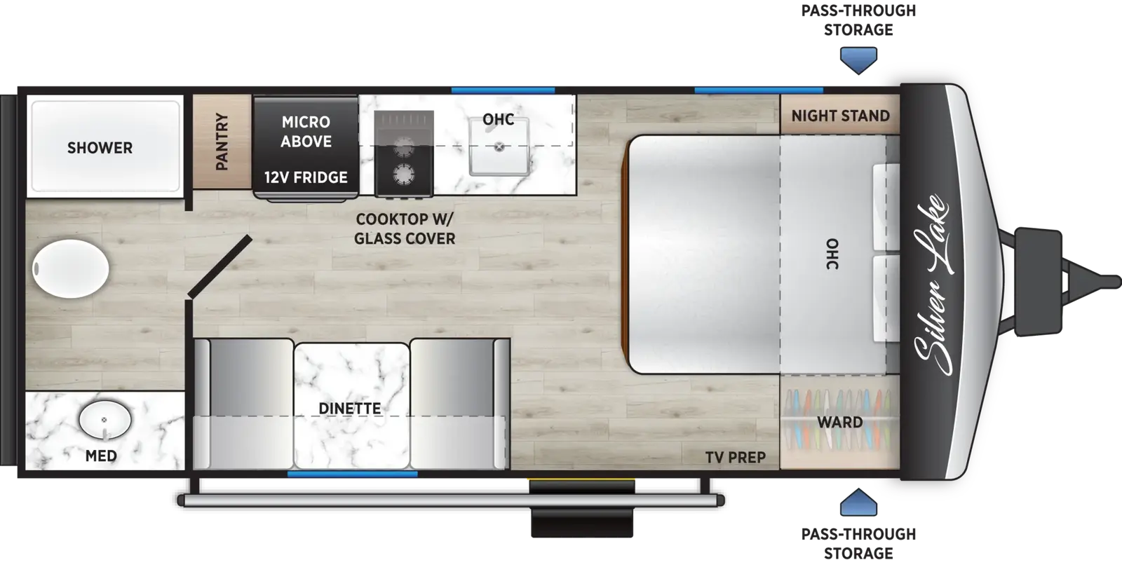 2027 East to West Silver Lake 15SRB floorplan diagram