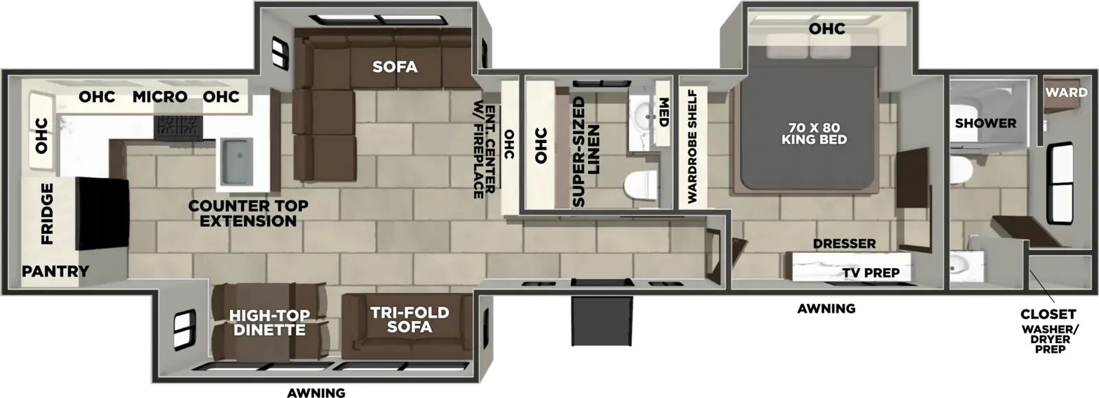 Lacrosse 38RK Floorplan