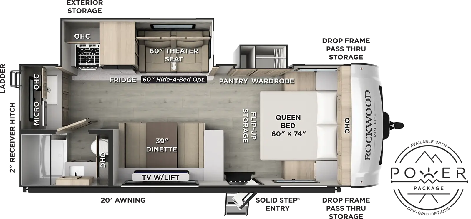 Rockwood Mini Lite 2522FB Floorplan