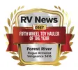 RV News 2027 RV of the Year - Fifth Wheel Toy Hauler: Vengeance Rogue Armored 3416