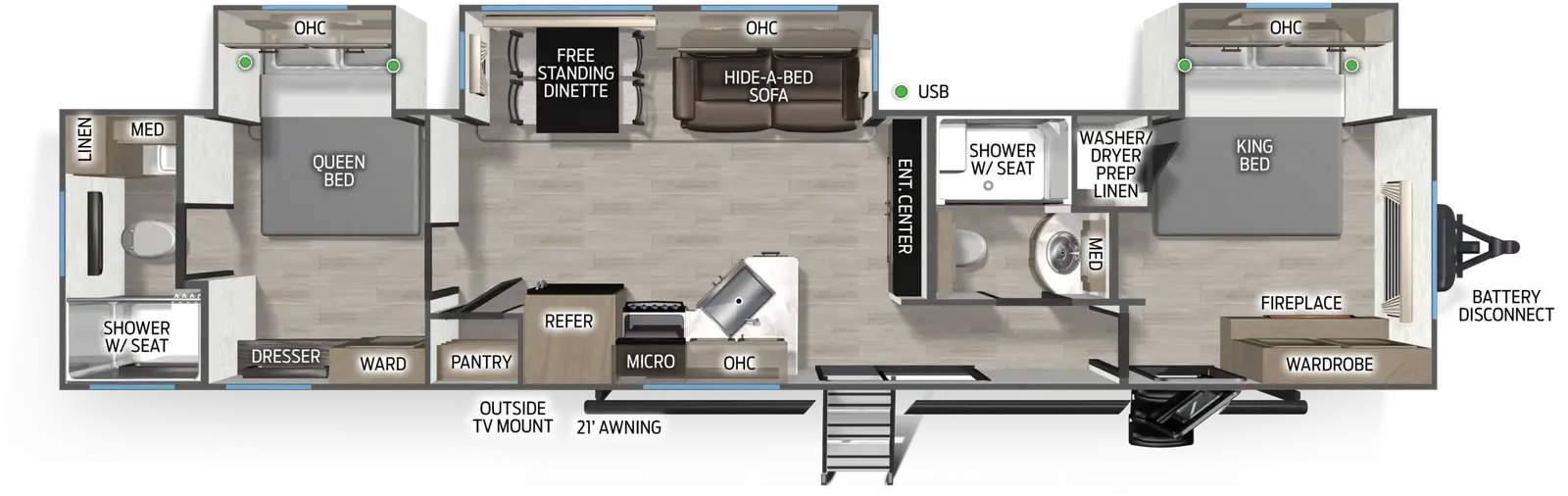 Cherokee Black Label 39HBABL floorplan