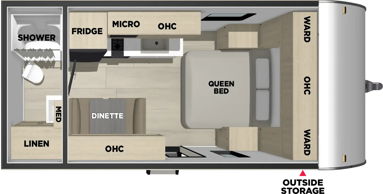 American Spirit Dlx & Compact 180FQ Floorplan