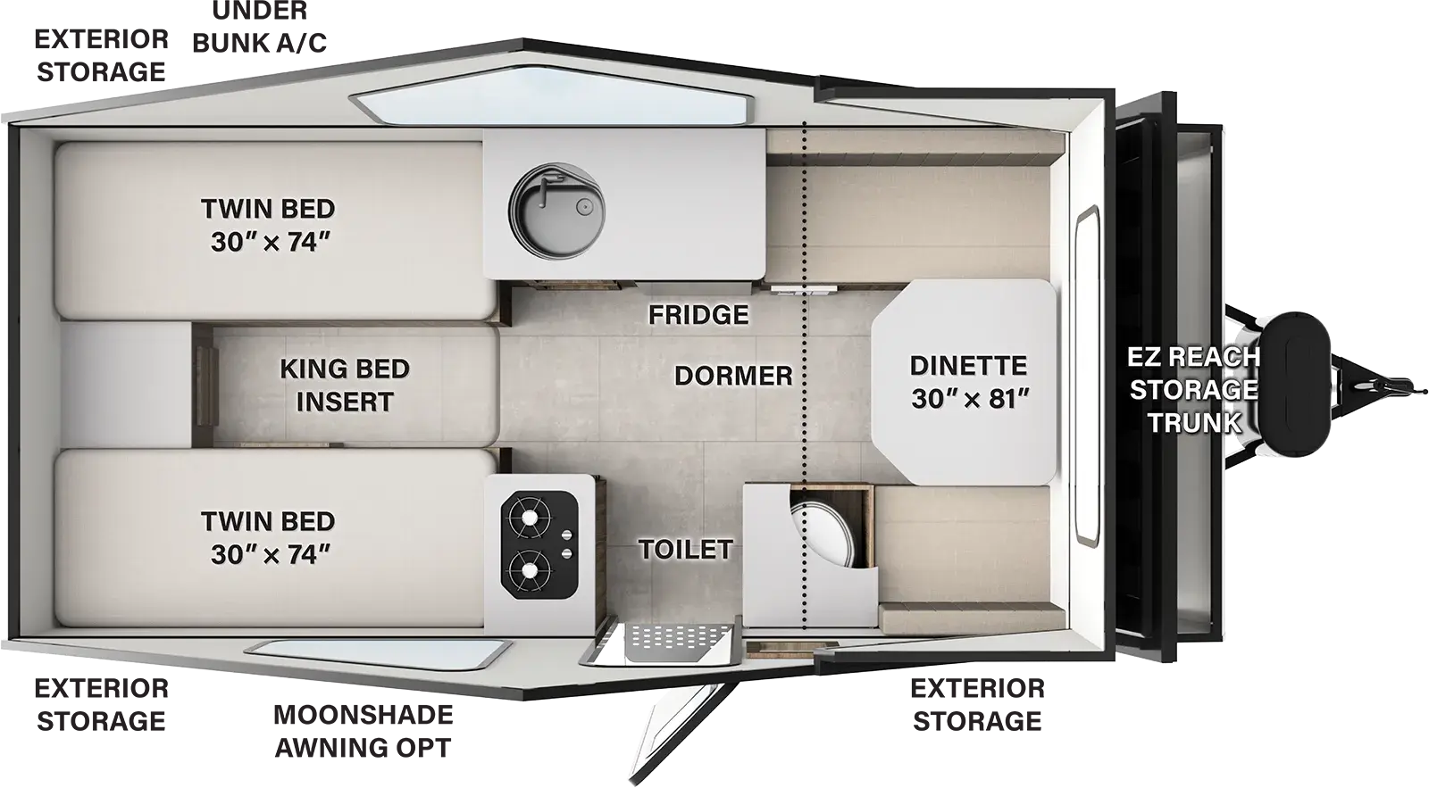 Rockwood A Frame A213HS Floorplan