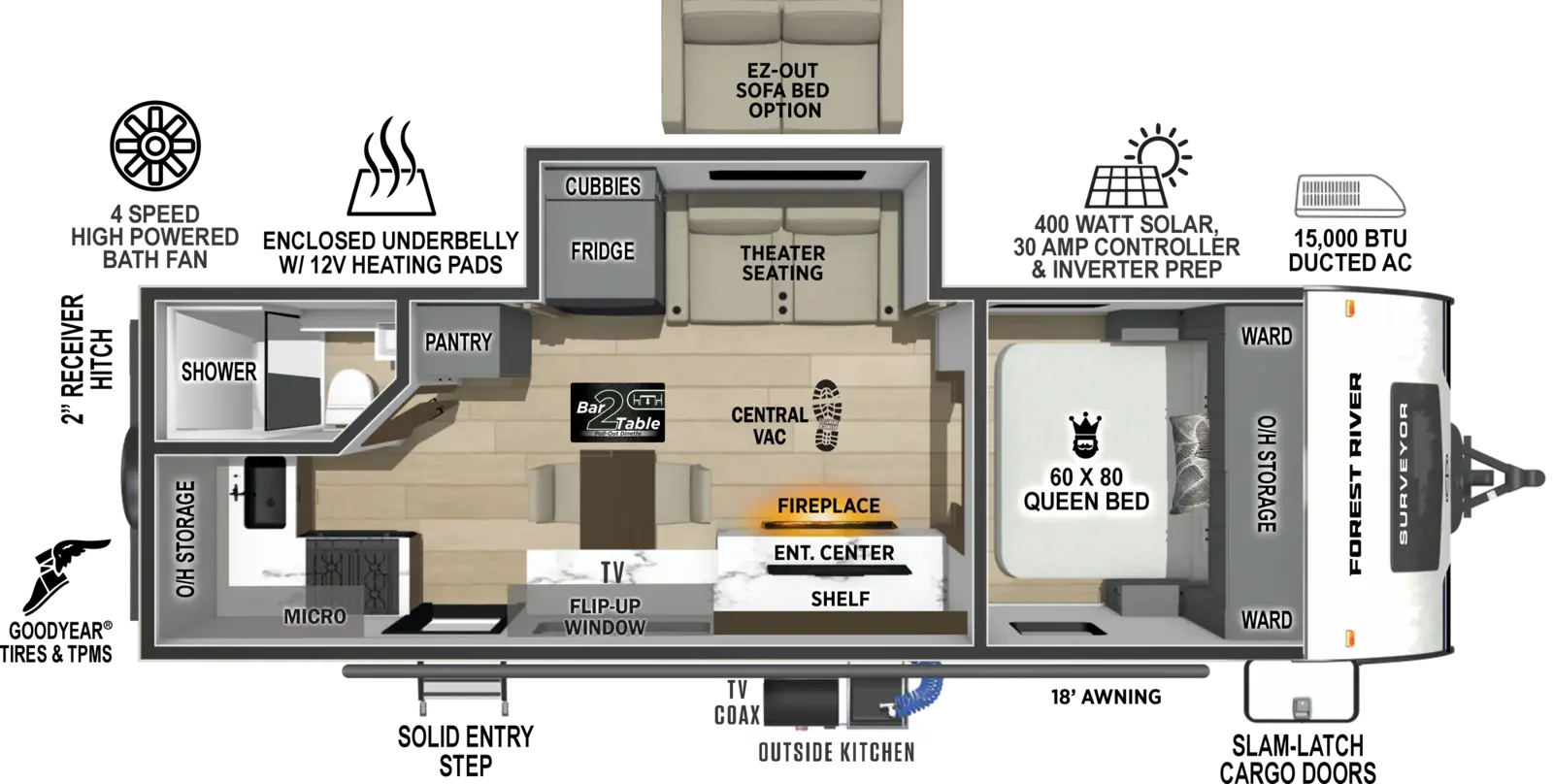 Surveyor Legend 230MDLE Floorplan