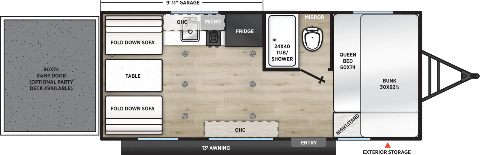 Viking Travel Trailers 18TH Floorplan