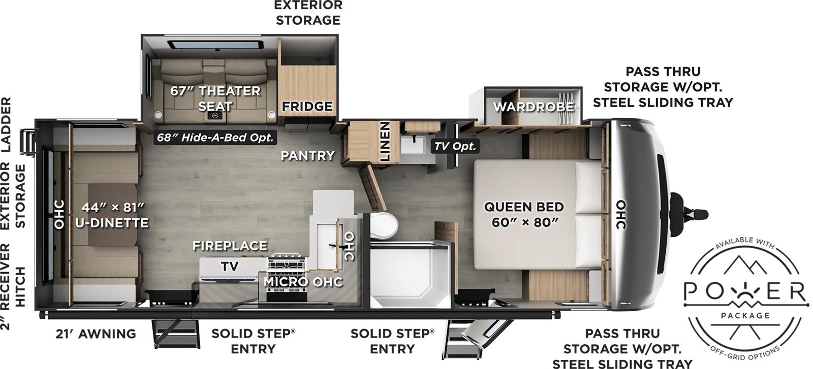 Forest River Rockwood Ultra Lite 2618RD floor plan layout published by Forest River