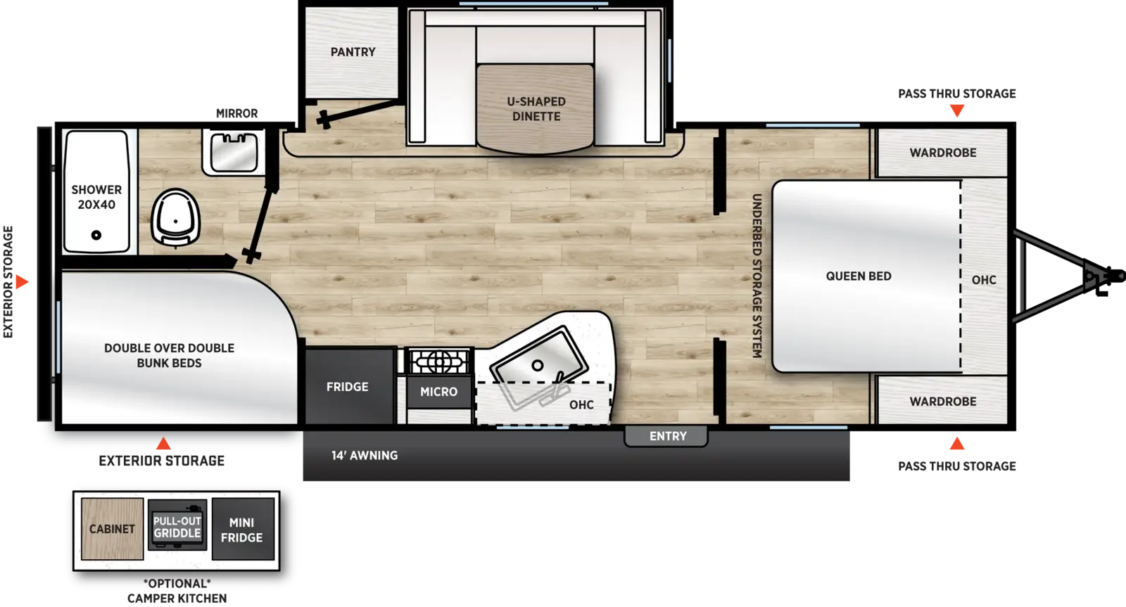 Aurora Light 23BHS Floorplan