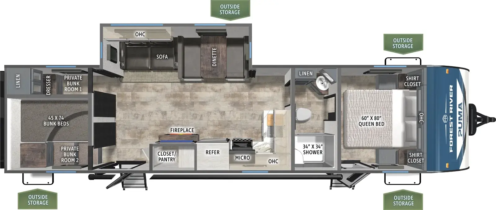 Puma 337BH floorplan