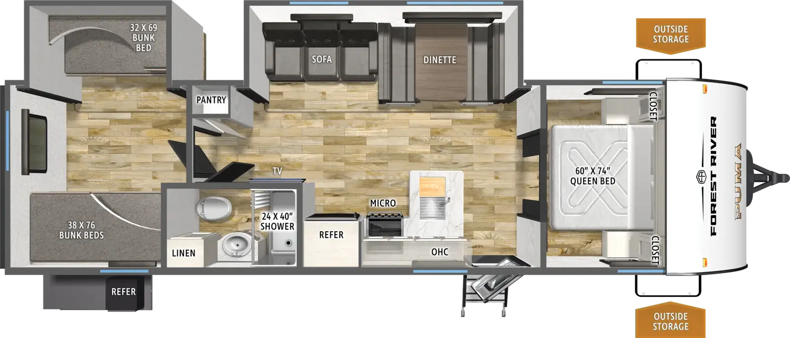 Puma Camping Edition 305BHCE Floorplan
