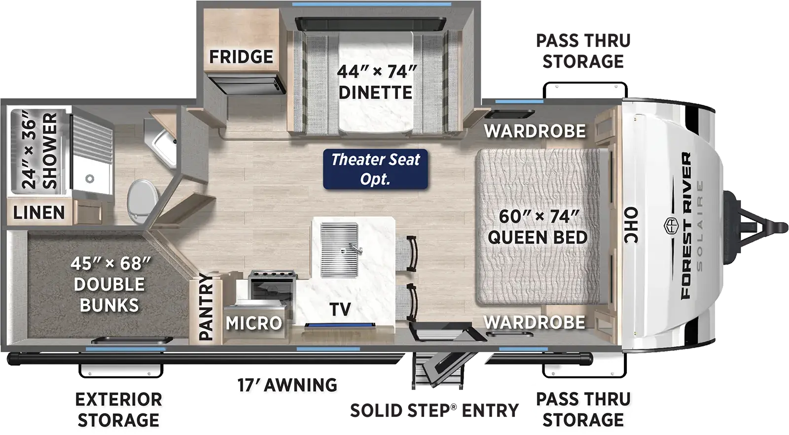 Solaire 235BH Floorplan