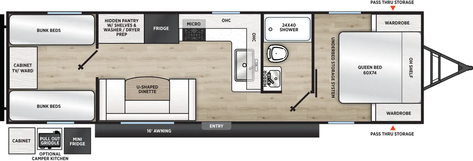 Aurora 28QBH Floorplan