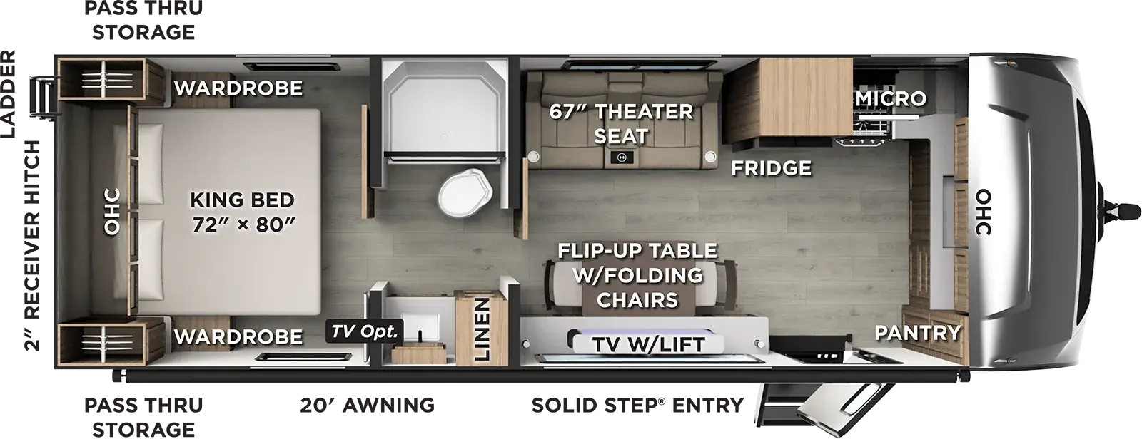 Flagstaff Super Lite Travel Trailers 30FKT Floorplan