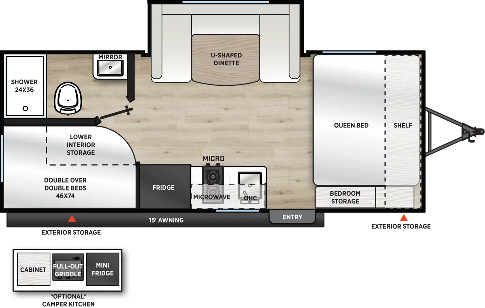 Aurora Light 18BHSX Floorplan