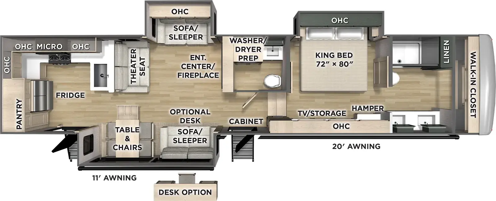 Puma Mesa 384RKH Floorplan