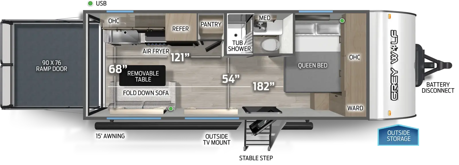 Grey Wolf 18RR Floorplan