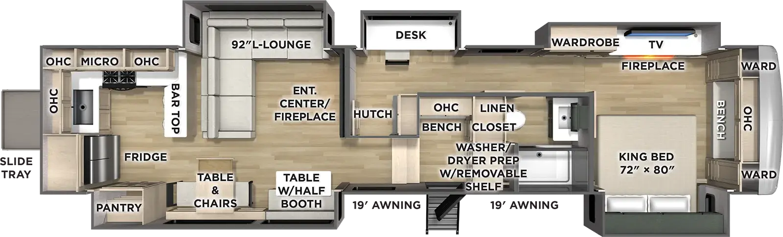 Puma Mirage One 394RKL Floorplan