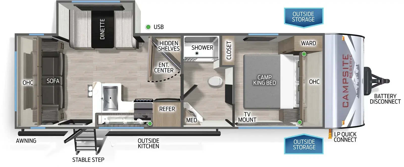 Campsite Reserve 23CY Floorplan