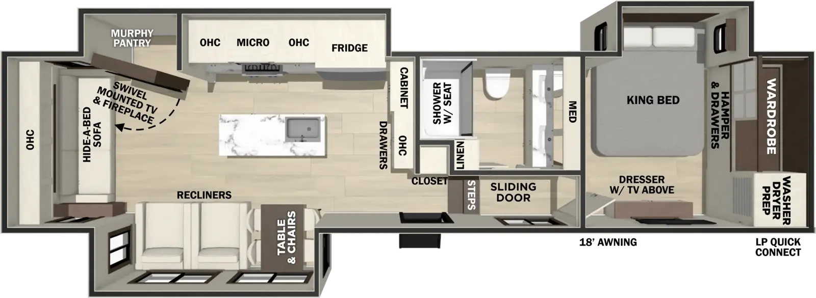 Cedar Creek 361RL Floorplan