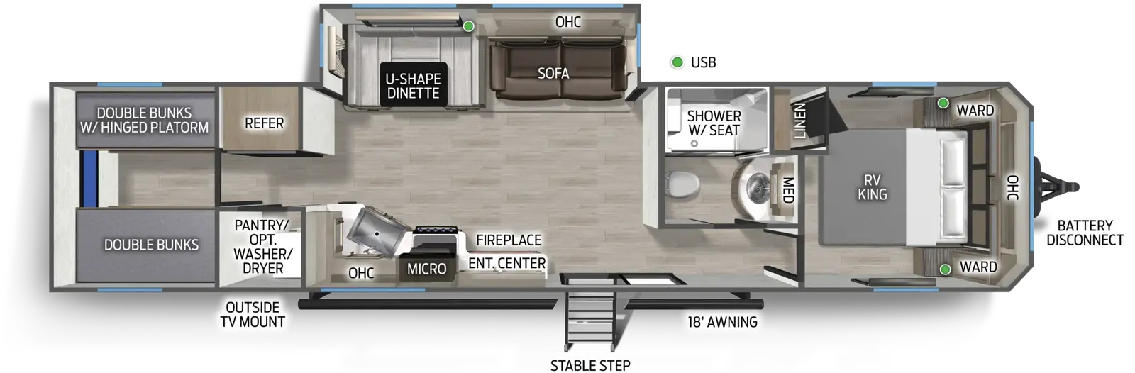 Cherokee Timberwolf 39TN floorplan