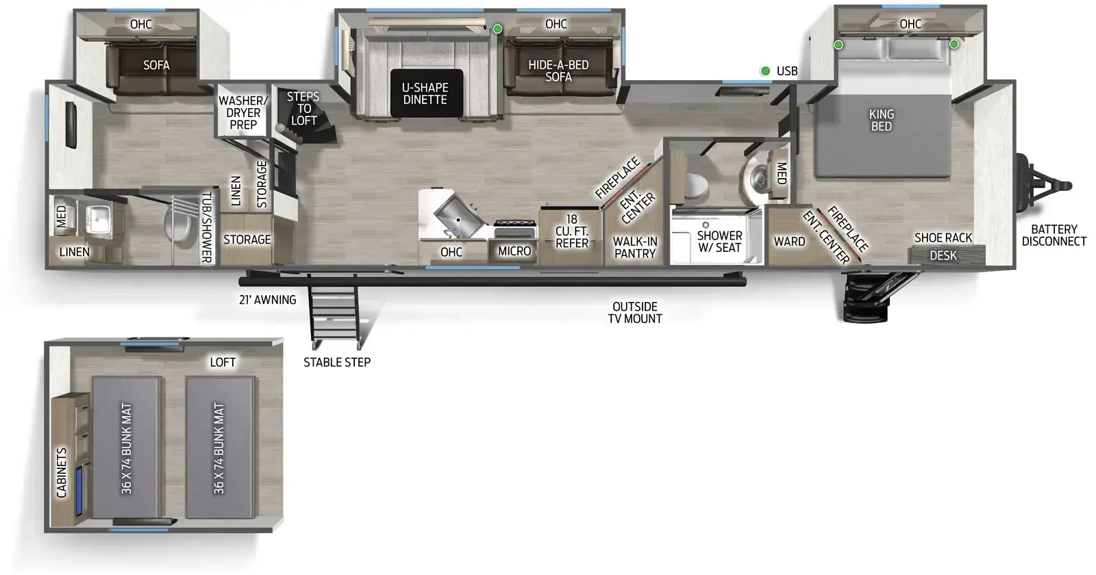 Timberwolf 39DC Floorplan