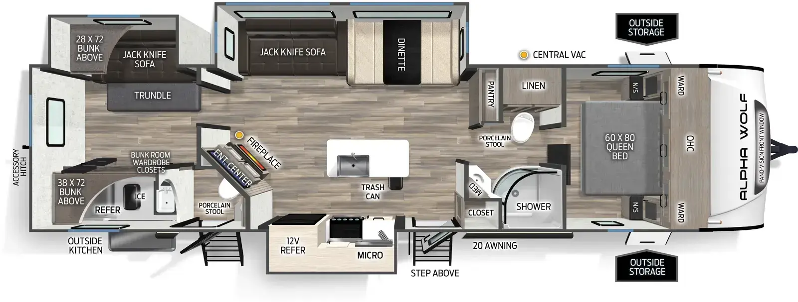 Alpha Wolf 33BH - DSO Floorplan