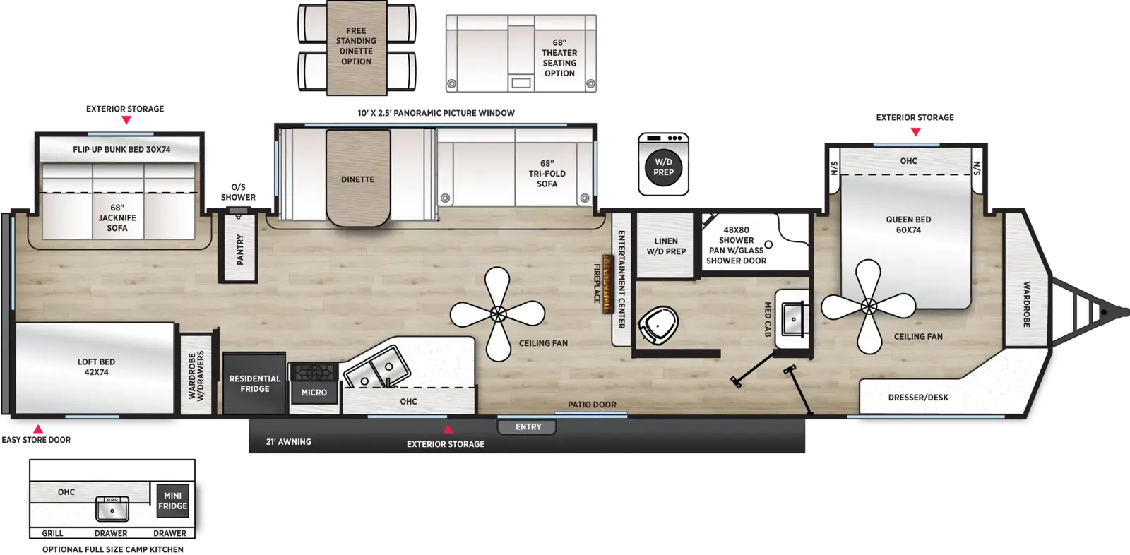 Catalina Destination Series 40BHTS floorplan