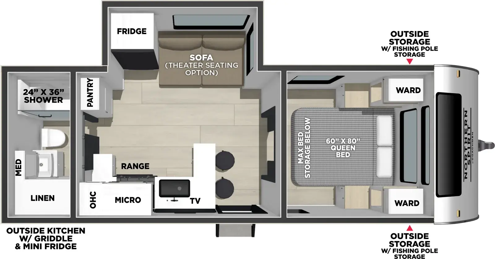 Northern Spirit 2353RB Floorplan