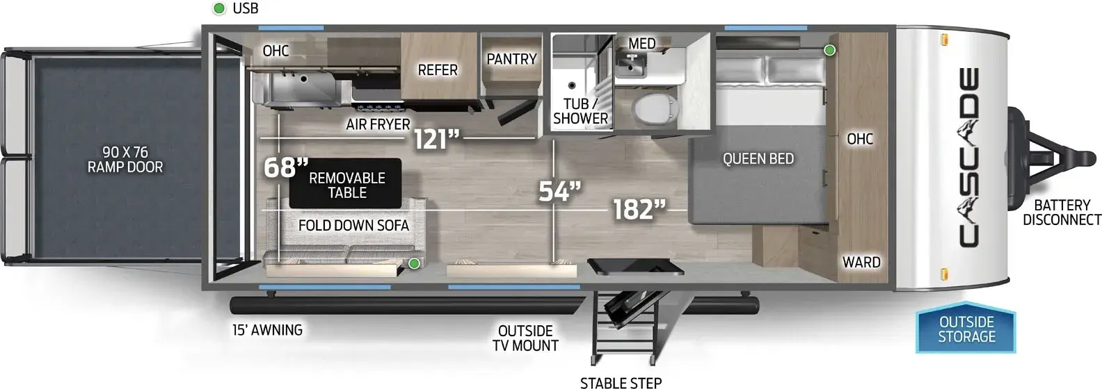 Cascade 18RRC floorplan