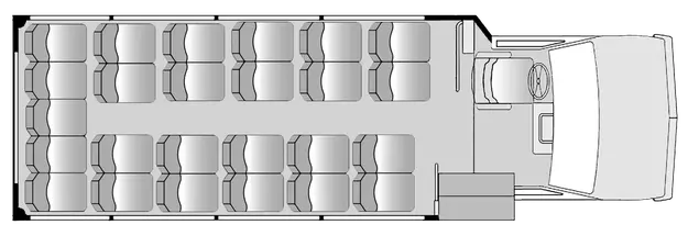 25 Passenger Plus Driver Floorplan Image