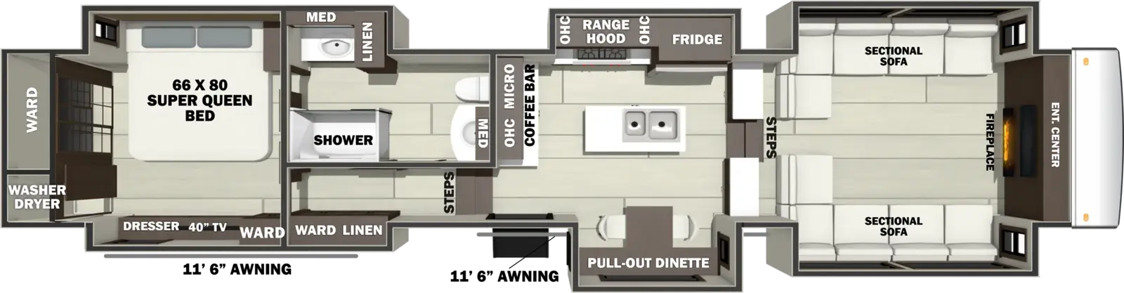 Riverstone 45FLE Floorplan
