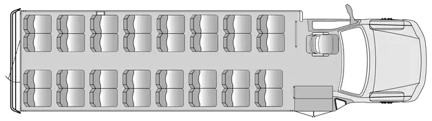 32 Passenger Plus Driver Floorplan Image
