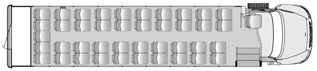 41 Passenger With Rear Luggage Plus Driver Floorplan Image