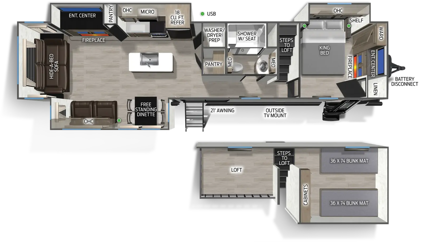 Cherokee Black Label 39DLBL floorplan