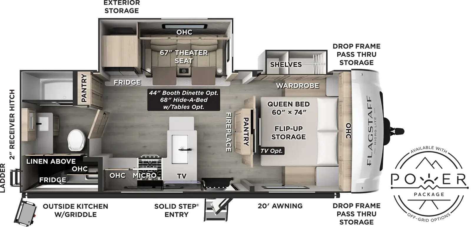 Flagstaff Micro Lite 25BSDS Floorplan