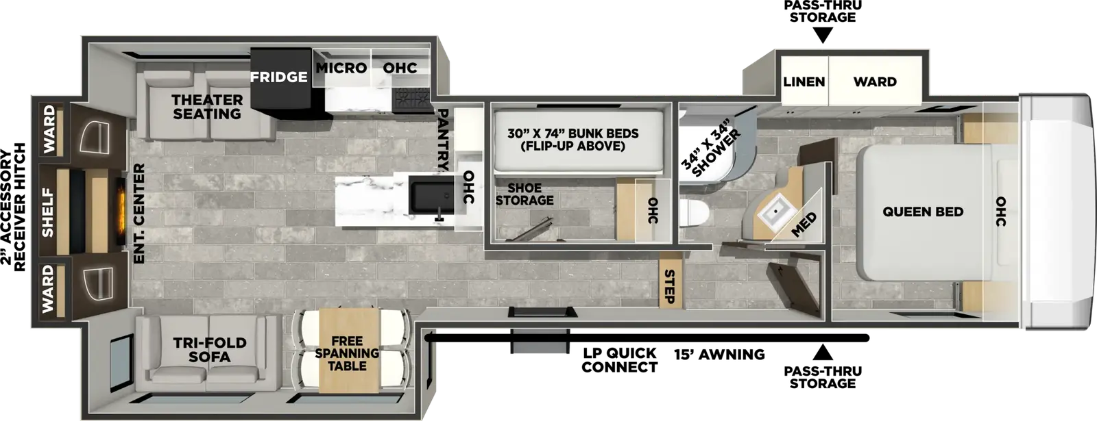 Chaparral 30BHS floorplan