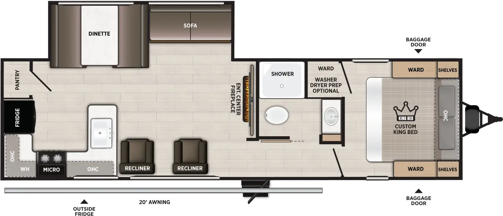 Wildwood 27RK Floorplan