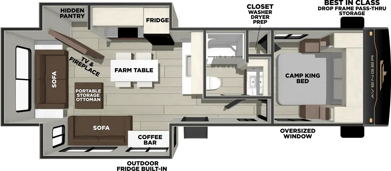 Avenger 27TTI Floorplan