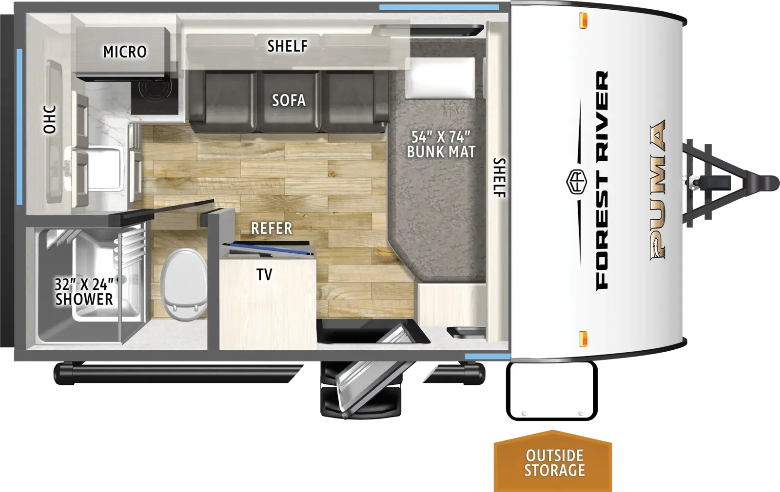 Puma Camping Edition 132RKCE Floorplan